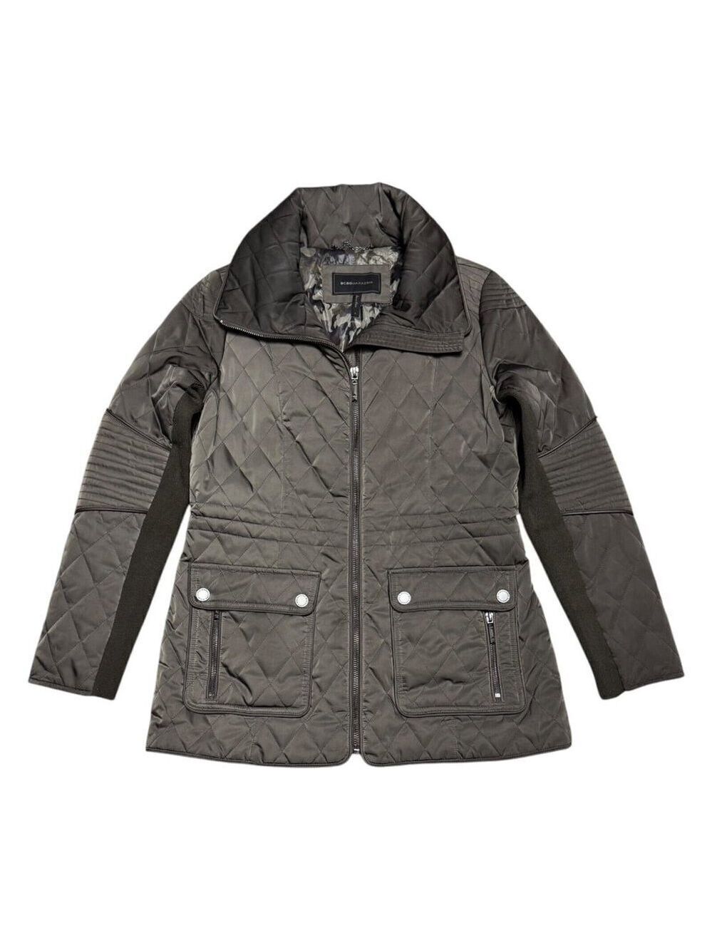 BCBG Maxazria Luxury Designer Winter Puffer Parka Coat Womens Medium